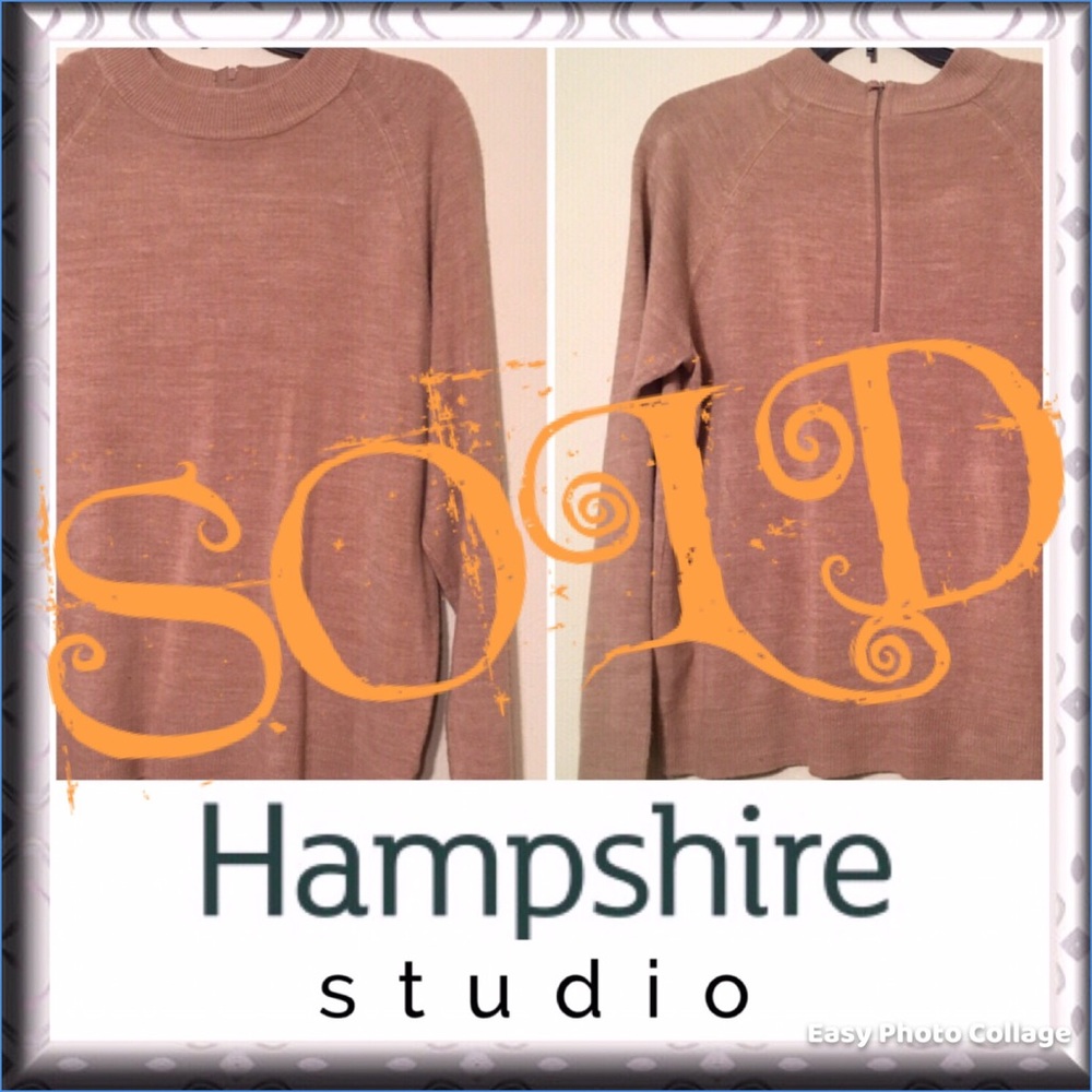 ❌❌SOLD❌❌ HAMPSHIRE STUDIO Crew Neck Sweater - Picture 1 of 3